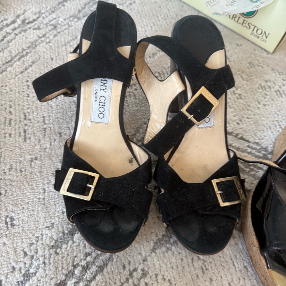 Jimmy Choo wood heel